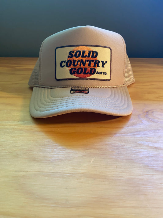 Tan Rope Foam Trucker Brown Patch